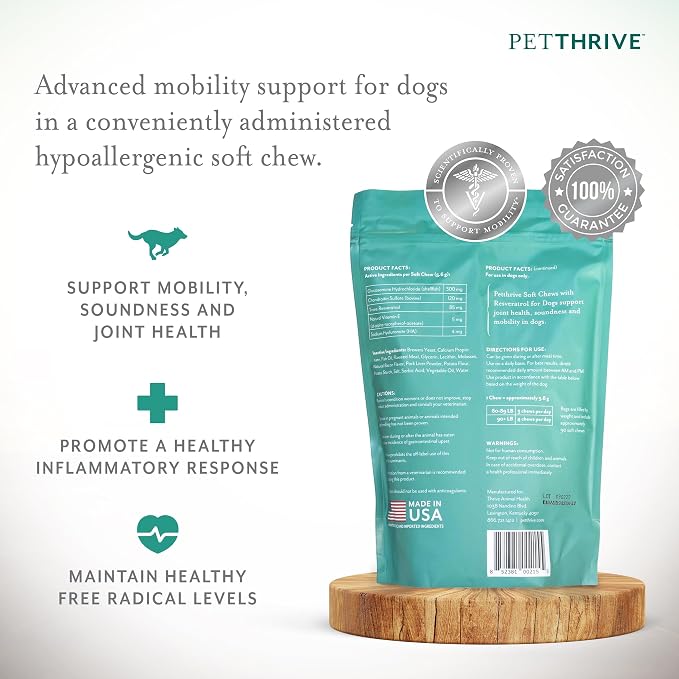 Resveratrol Chews Dog Supplement Bacon Flavor, Large Breed