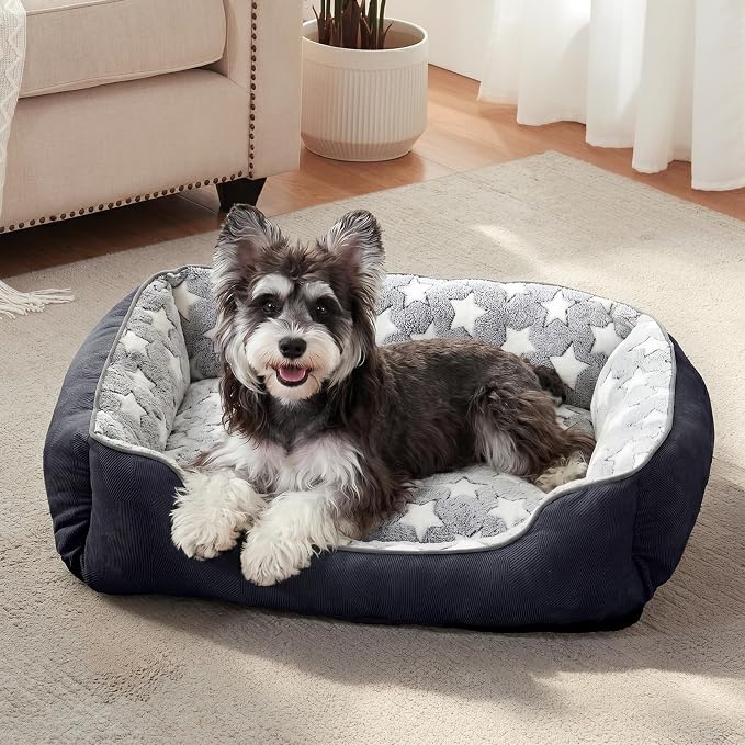 GASUR Orthopedic Rectangle Dog Bed - Small 20x19x6in, Black