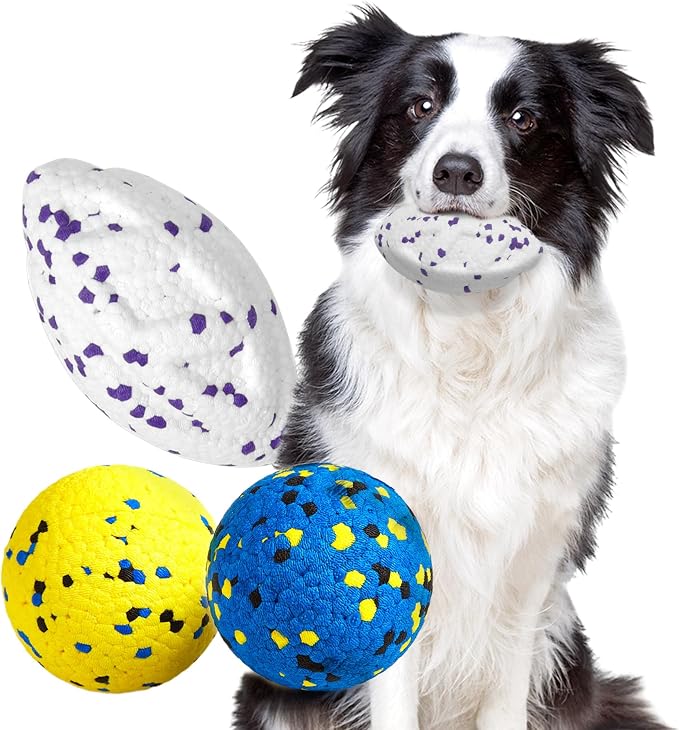 Kimee Dog Tennis Ball Chew Toys, Floating, 3Pcs, 5.3in