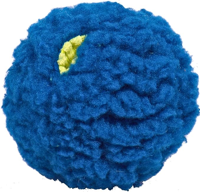 HuggleSnuffles HuggleFleece Treat Dispensing Ball - Interactive Enrichment Toys for Dogs, Dog Treat Dispenser Puzzle for Mental Stimulation & Boredom, Puppy Feeder Games to Keep Them Busy - Large (8")