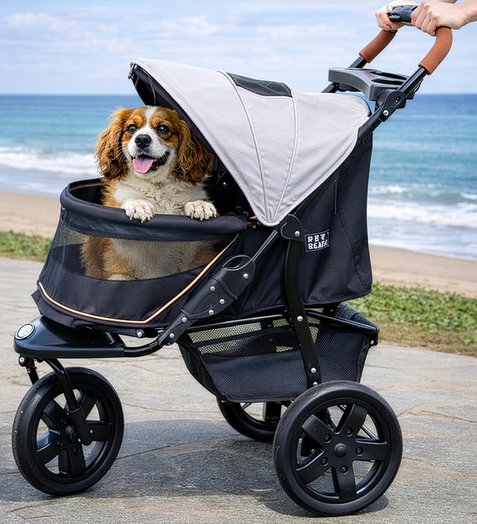 Pet Gear No-Zip AT3 Pet Stroller - Sea Salt, Jogging Tires