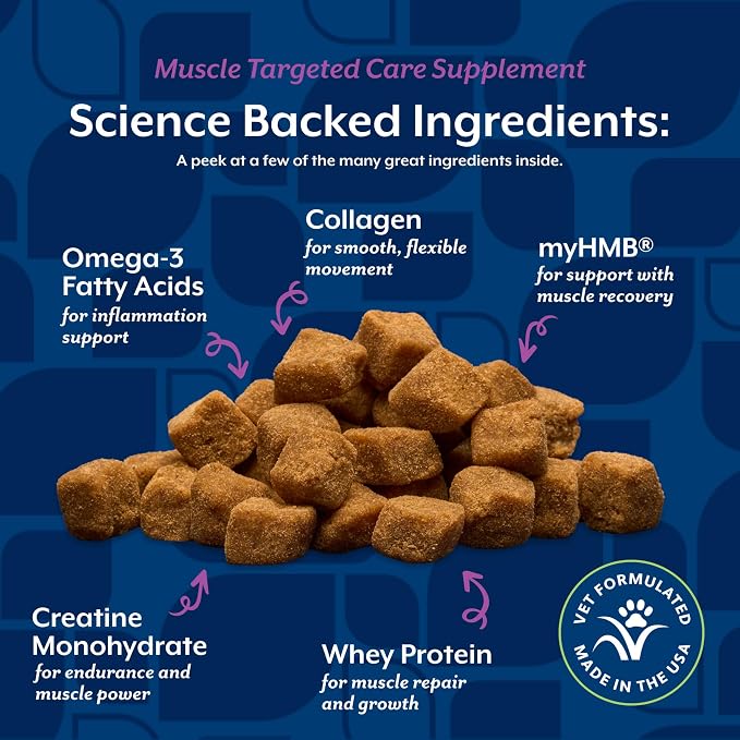 NaturVet Muscle Targeted Care Hip & Joint Supplement for Dogs - 60 Ct