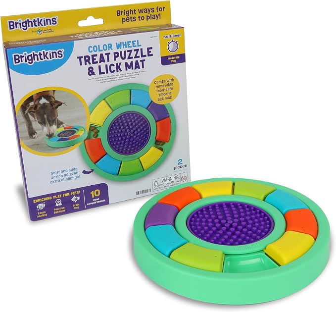 Brightkins Color Wheel Treat Puzzle and Lick Mat