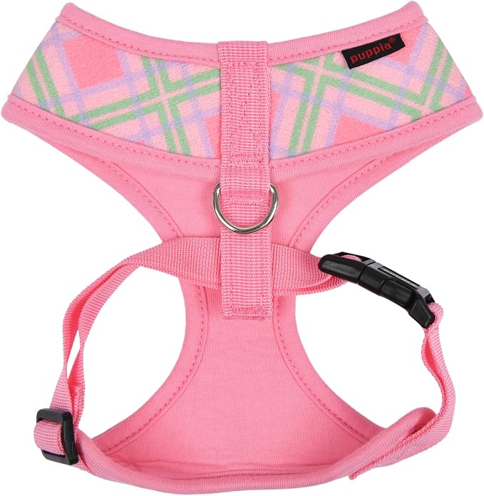 Puppia Spring and Summer Fashion Over-The-Head Dog Harness, Pink_Jaylen, Large