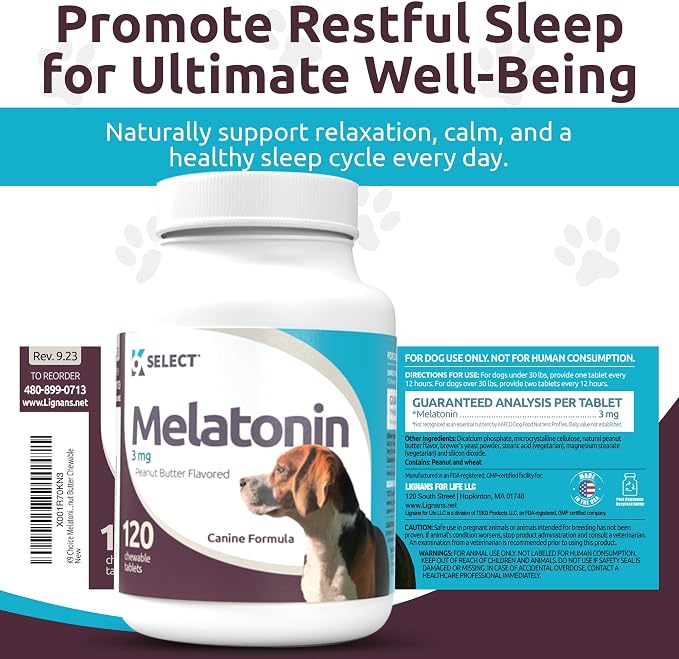 K9 Select Melatonin for Dogs, Peanut Butter, Medium