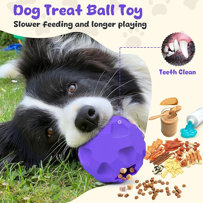 Interactive Dog Puzzle Toys for Boredom, Dog Treat Balls for Large Dogs | Dogs Enrichment Toys to Keep Them Busy, Tough Treat Dispensing Dog Toys, Interactive Dogs Toys for Boredom to Keep Them Busy