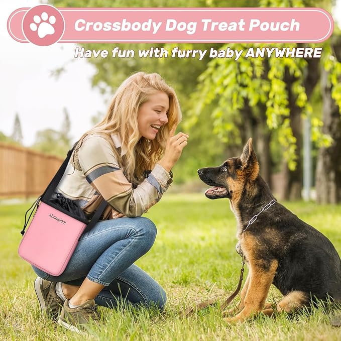 6-Set Dog Travel Bag with Bowls & Food Containers, Pink