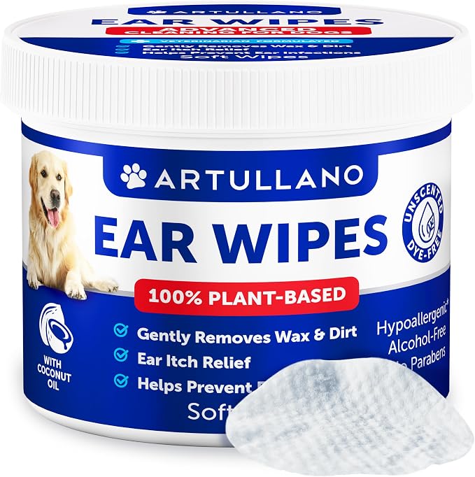 Artullano Canine Ear Wipes for Dogs