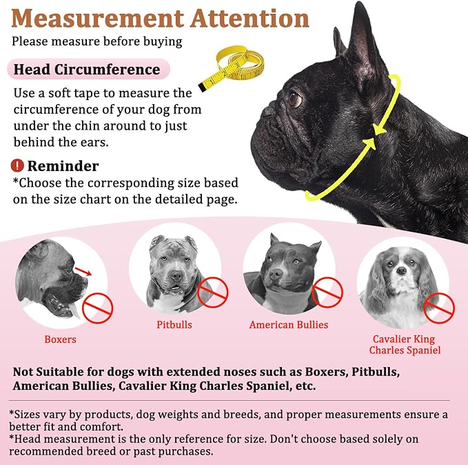 Mesh Short Snout Dog Muzzle with Anti-Eating Design for Frenchie | Fits French Bulldog Pug English Bulldog, Prevent Scavenging, Walking Grooming Use , Allows Full Panting Drinking | Pink, M