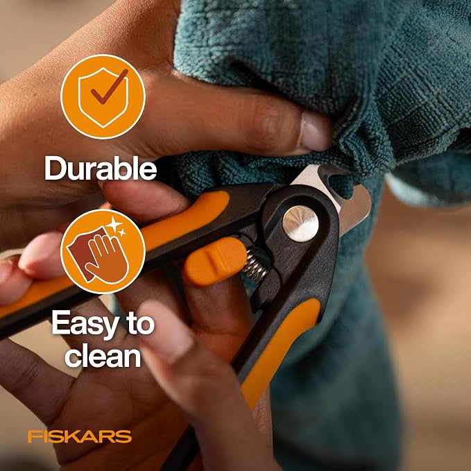 Fiskars Large Pet Nail Clippers, 5.75in, Orange/Black