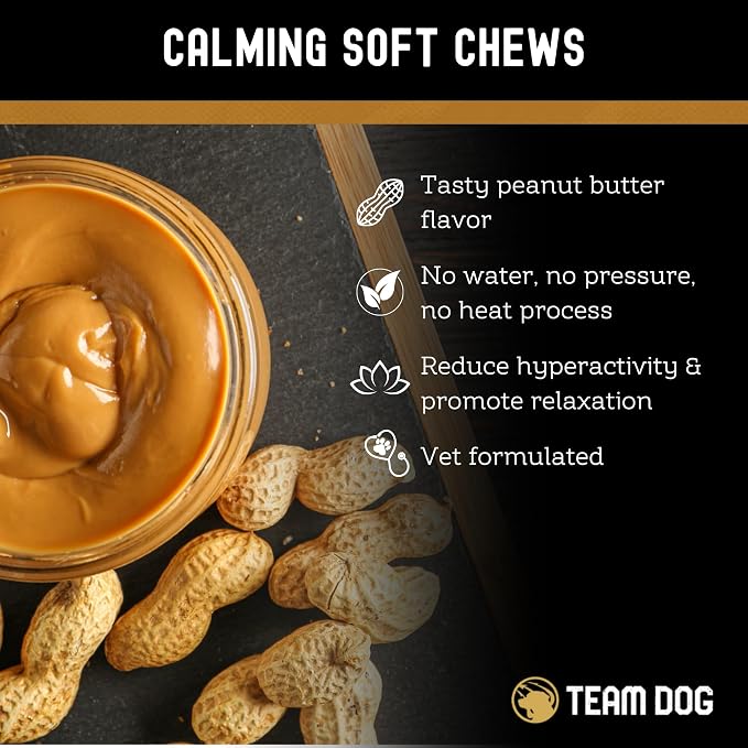 TEAM DOG Calming Chews, Melatonin, Chamomile, Large