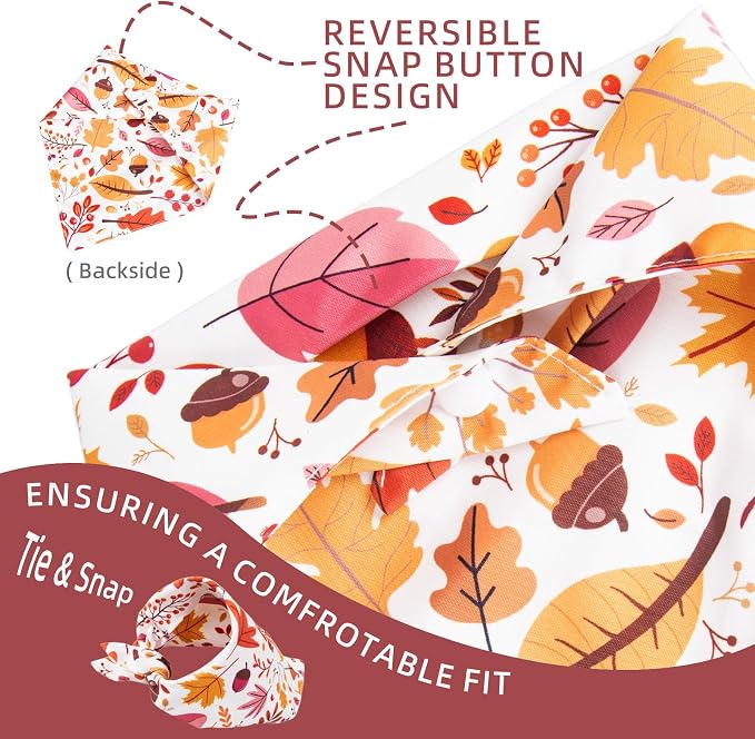 Fall Dog Bandanas, Medium, Small