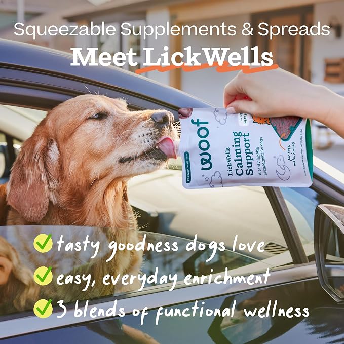 Woof LickWells Calming Support Dog Lick Mat Spread, 12 oz