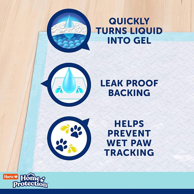 Hartz Home Protection Super Absorbent Odor Eliminating Mountain Fresh Scented No Leak Dog Pads, XXL 20 Count