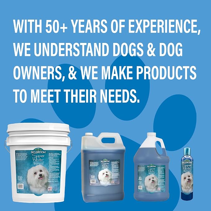 Bio-Groom Super Whitening Dog Shampoo - Whitening Pet Shampoo, Dog Bathing Supplies, Puppy Wash, Dog Grooming Supplies, Cruelty-Free - 32 fl oz 1-Pack