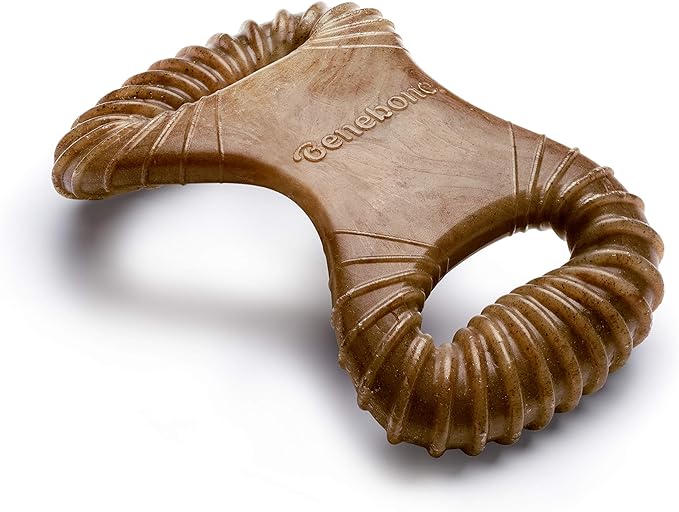 Benebone Dental Durable Dog Chew Toy for Aggressive Chewers, Real Bacon, Made in USA, Small & Fishbone Durable Dog Chew Toy for Aggressive Chewers, Real Fish, Made in USA, Small