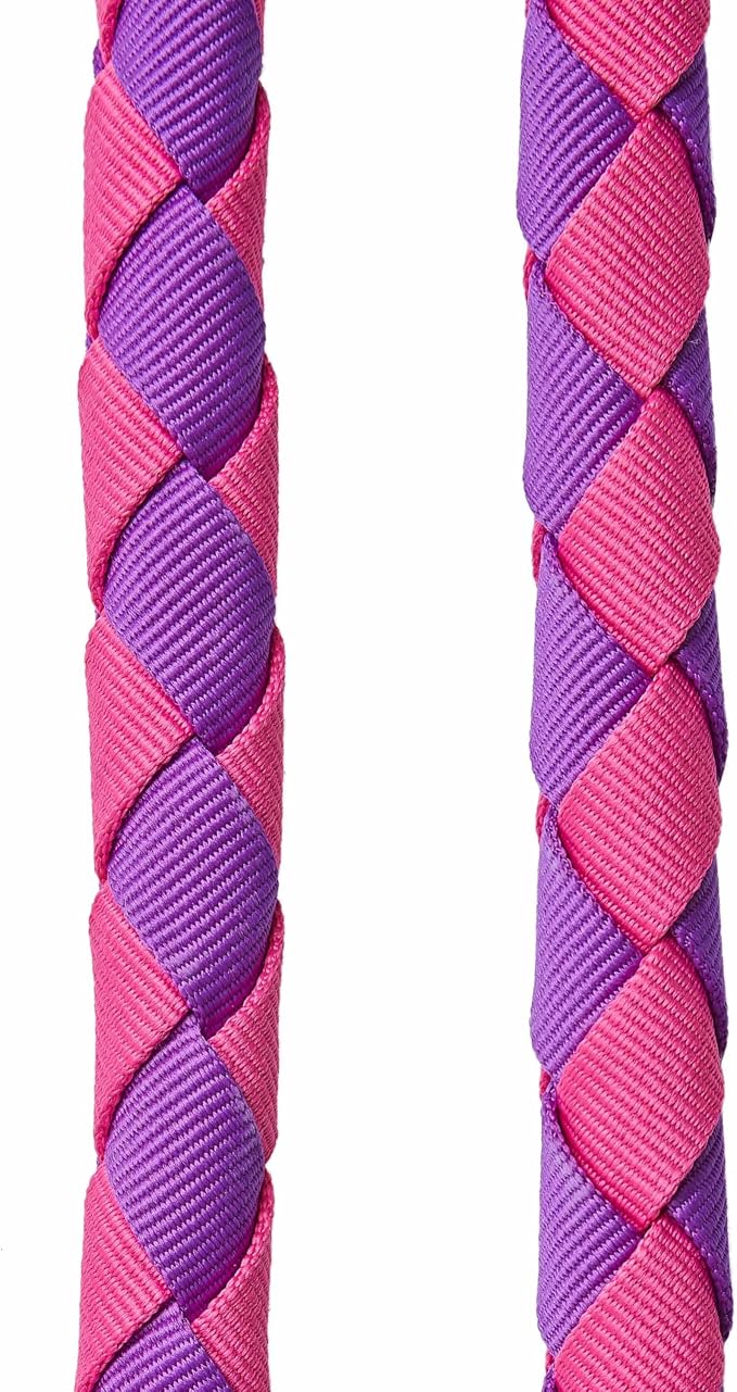 Blueberry Pet Iconic Double-Weave Handmade Dog Rope Leash, Cerise and Dark Purple, 4 ft, Strong Leashes for Dogs