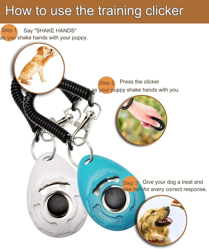 Chadou Training Clicker with Wrist Strap, 2 Pack