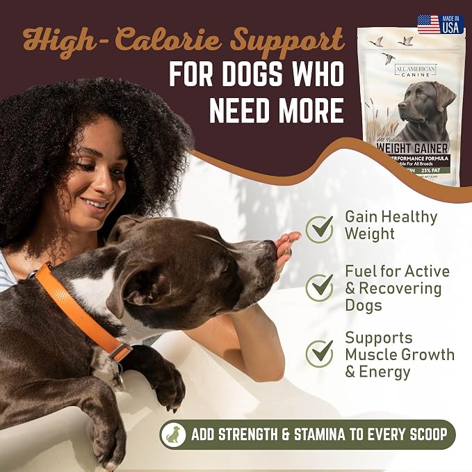 All American Canine Dog Weight Gainer Powder, Bulk 5 lb, 230 Servings