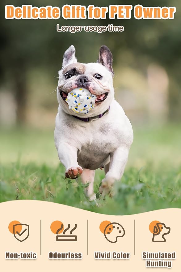 Moonorange Dog Ball, Floating, 2.36in, White, Medium