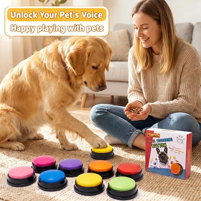 Voice Recording Button, 8 Color, 8 Pack