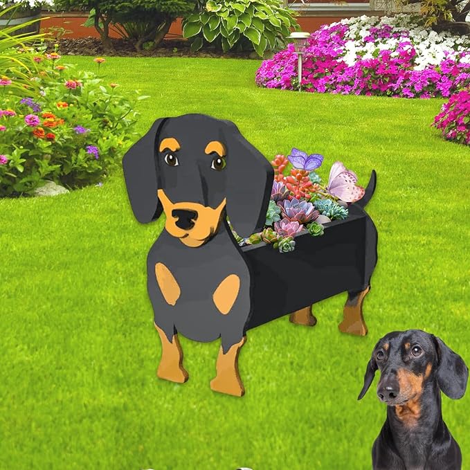 Dachshund Dog Planter Pots, Animal Shaped Flower Pot