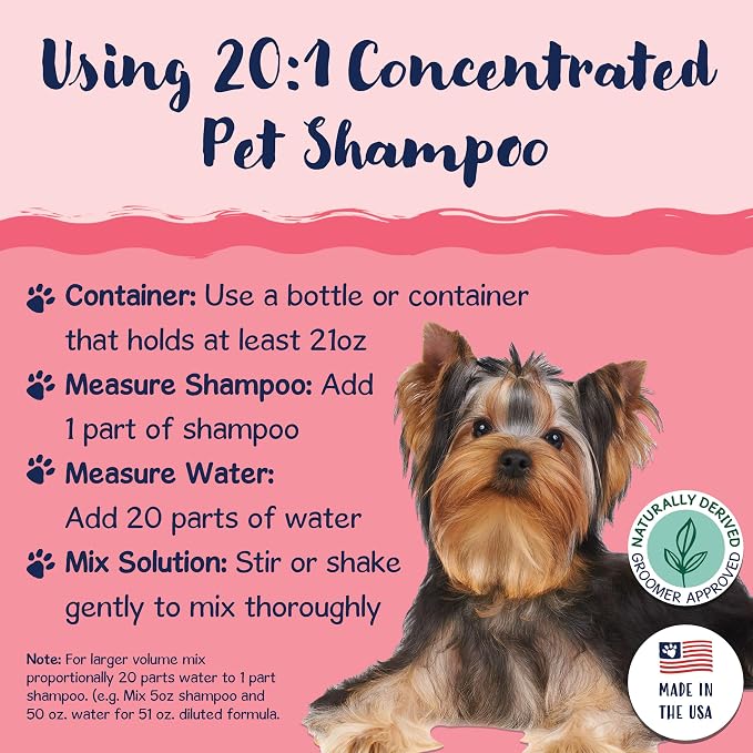 Bobbi Panter 2-in-1 Cat Shampoo & Conditioner – Detangling Natural Formula Reduces Shedding & Matting, Softens Coat, Tear-Free, 10:1 Concentrate, 13 oz (Case of 12)