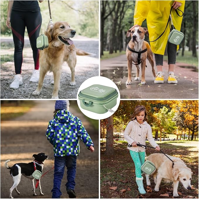 Collapsible Dog Water Bowl, 2-in-1 with Lid