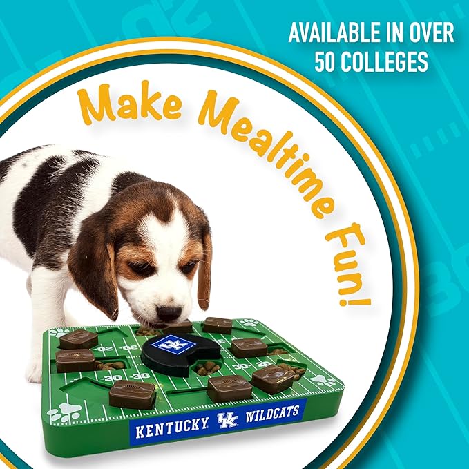 NCAA Puzzle Toy Slow Feeder, Puzzle Treat Dog Toy, Interactive Dog Treat Toy, Dog Puzzle Feeding Slow Toy (Kentucky Wildcats)
