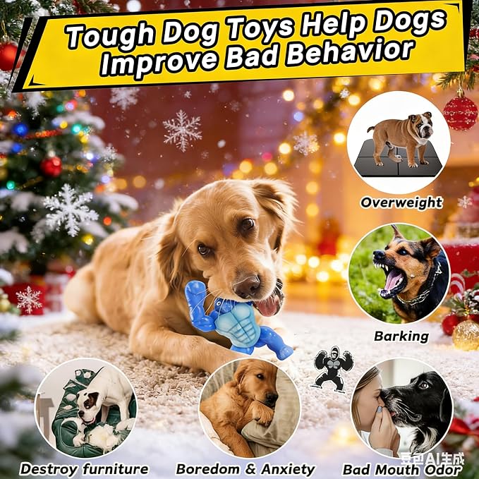 Furdog Dog Toys for Aggressive Chewers Indestructible Dog Toy for Large Dogs Tough Dog Toys to Keep Them Busy