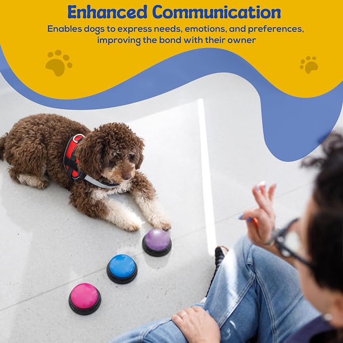 Dog Buttons for Communication Starter Set, 8 Buttons