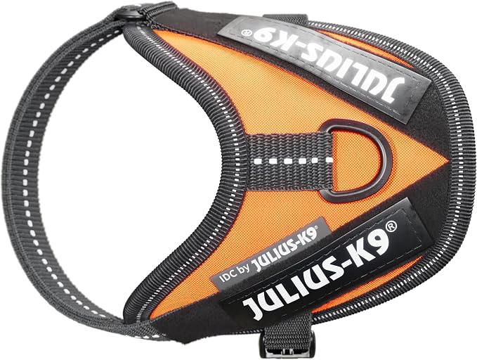 Julius-K9, 16IDC-for-B1, IDC Powerharness, Dog Harness, Size: Baby 1, UV Orange