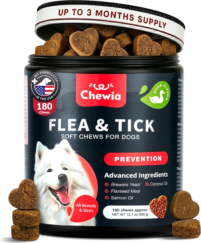 Dog Flea & Tick Chews – Oral Chewable Flea and Tick Prevention for Dogs