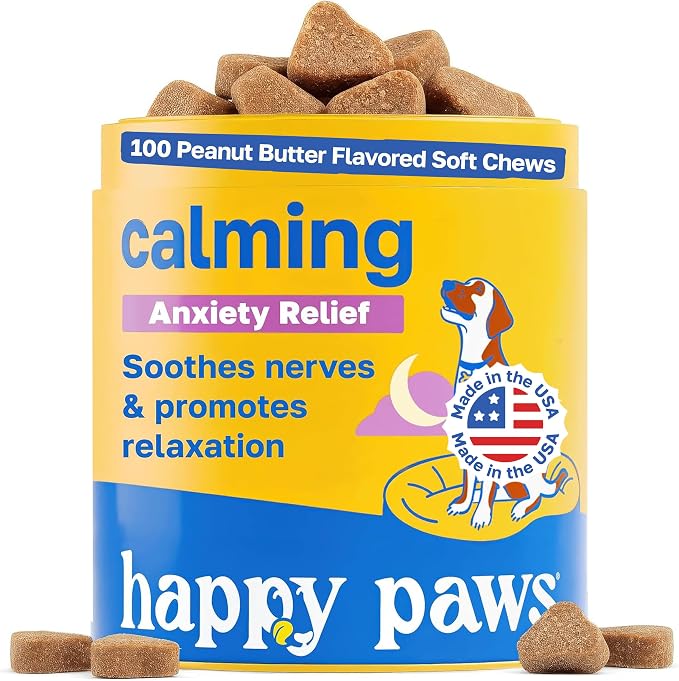 Happy Paws Calming Chews for Dogs, 100-Pack, 100 Count