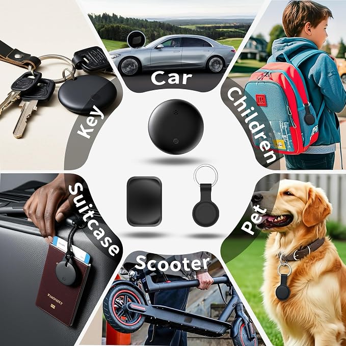 Mini GPS Tracker for Vehicles, Hidden Magnetic Car Tracker, No Subscription, Real Time Tracking Device for Cars, Dogs, Keys, Luggage, GPS para Carros Rastreador - Works with Apple Find My (iOS Only)