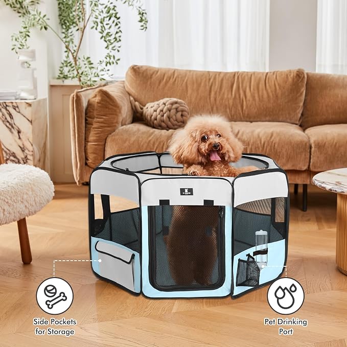 X-ZONE PET Dog Playpen - Blue, Large