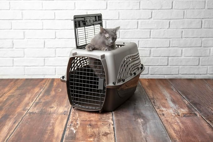 Petmate Dog Crate & Cat Carrier, 24in, Two Door, Pearl Tan