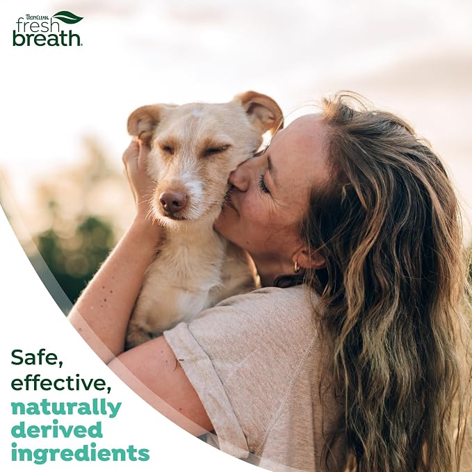 TropiClean Fresh Breath - Kong Dental Ball for Medium Dogs - Dog Teeth Cleaning Kit - Removes Plaque - Peanut Butter & Honey Dog Toothpaste, 1oz