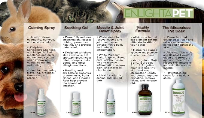 JADIENCE Dog, Horse & Cat Skin Soothing Gel: Homeopathic Treatment for Hotspots, Rashes & Sores | All Natural Pet Wound & Lesion Care | Provides Relief for Itching, Discomfort & Pain | EnlightAPet