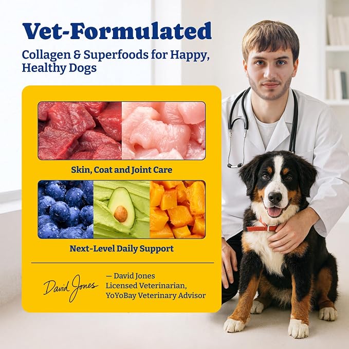 Collagen for Dogs, Soft Chews for Hip, Joint, Skin & Coat Supplement