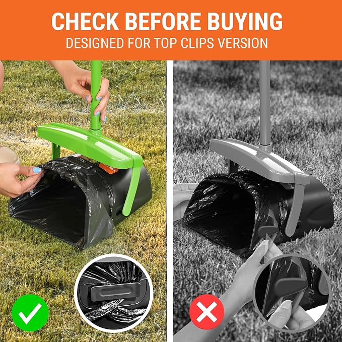 Pupzle Bags for Arm & Hammer, FUSBUNTY, MXF, and TIMINGILA Pooper Scoopers, 40 Pooper Scooper Bags Refill for Swivel Bin, Black (Black)