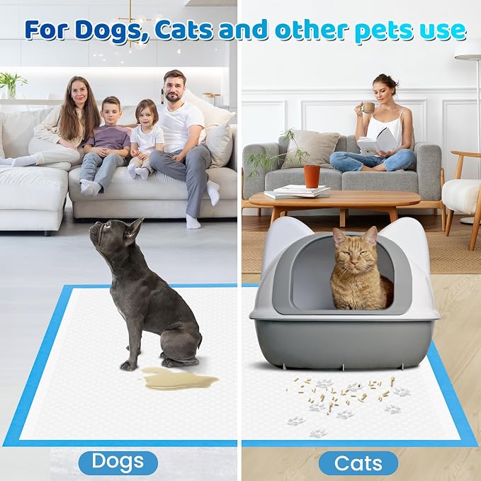 Upgrade Leak-Proof Pet Training and Puppy Pads, Jumbo Pee Pads for Dogs with Thicken Polymer Heavy Absorbency, Quick Dry Disposable Pee Pads for Cats Dogs (30, Regular 30''x36'')