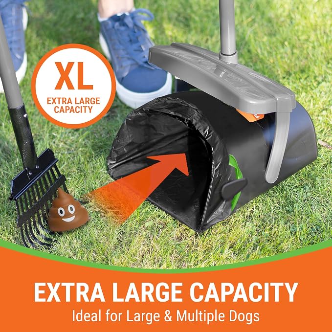 Pupzle Large Dog Poop Trash Can with Pooper Scooper and 55 Poop Bags