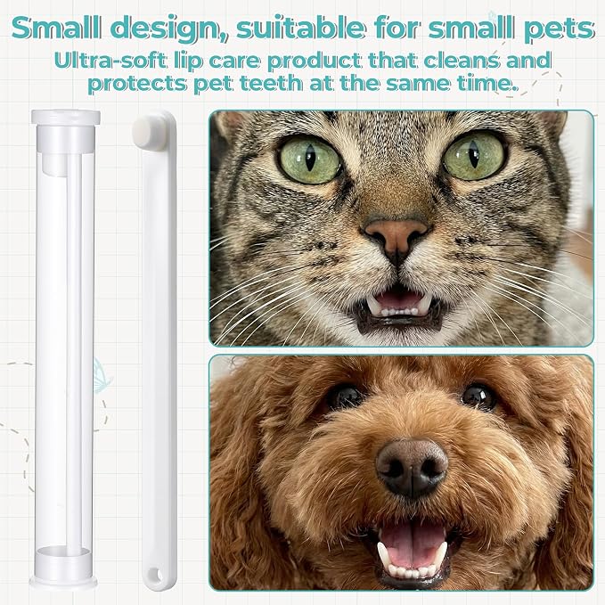 Styquenzer 5 PCS Pet Toothbrush for Cats and Dogs, 360 Degree Ultra Soft Bristle Puppy Tooth Brush Kit, Ergonomic Pet Toothbrush for Deep Cleaning Dental Care, Gentle on Gums for Kitten Small Dogs