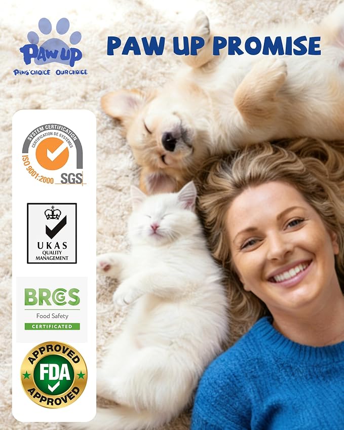 PAWUP Dried Whole Fish Dog Treats, High Protein Omega-3 Snacks