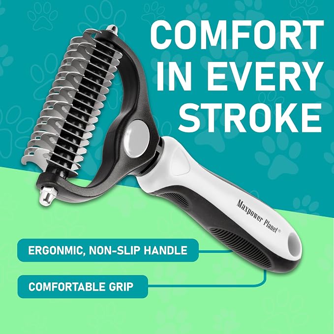 Maxpower Planet Pet Grooming Brush, White