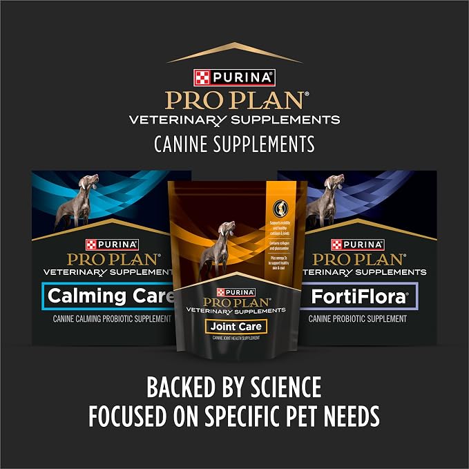 Purina Pro Plan Veterinary Small Breed Dog Joint Care Supplement with Glucosamine, Chondroitin, and Collagen to Support Hip and Joint Health – 60ct Pouch
