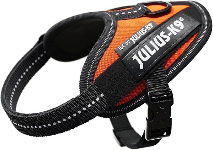 Julius-K9, 16IDC-for-B1, IDC Powerharness, Dog Harness, Size: Baby 1, UV Orange