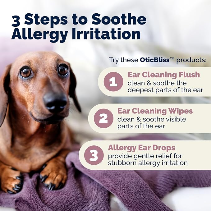 Vetnique Oticbliss Allergy Ear Drops with 1% Hydrocortisone