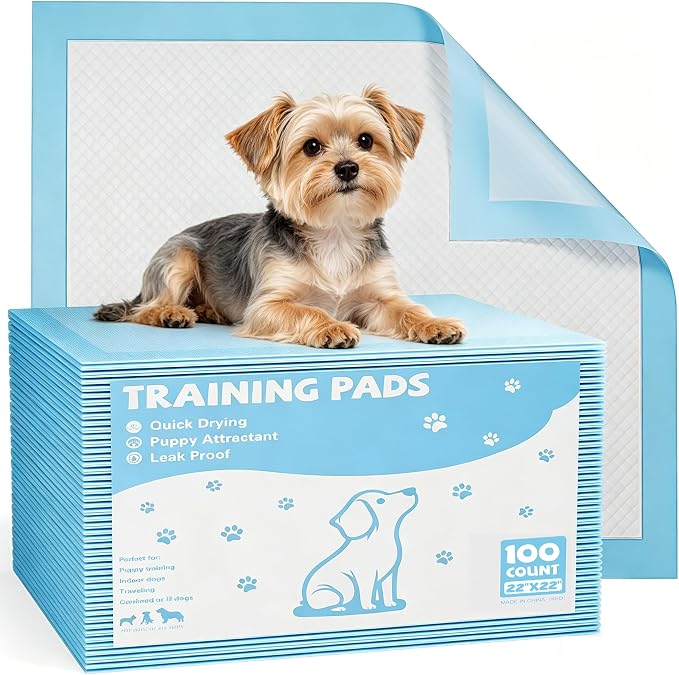 Dog Puppy Pads, Pee Pads for Dogs Potty Training, 150 Count 22"x22" Ultra-Absorbent 6-Layer Leak-Proof Disposable , Quick-Dry Surface, Pet Incontinence Pad